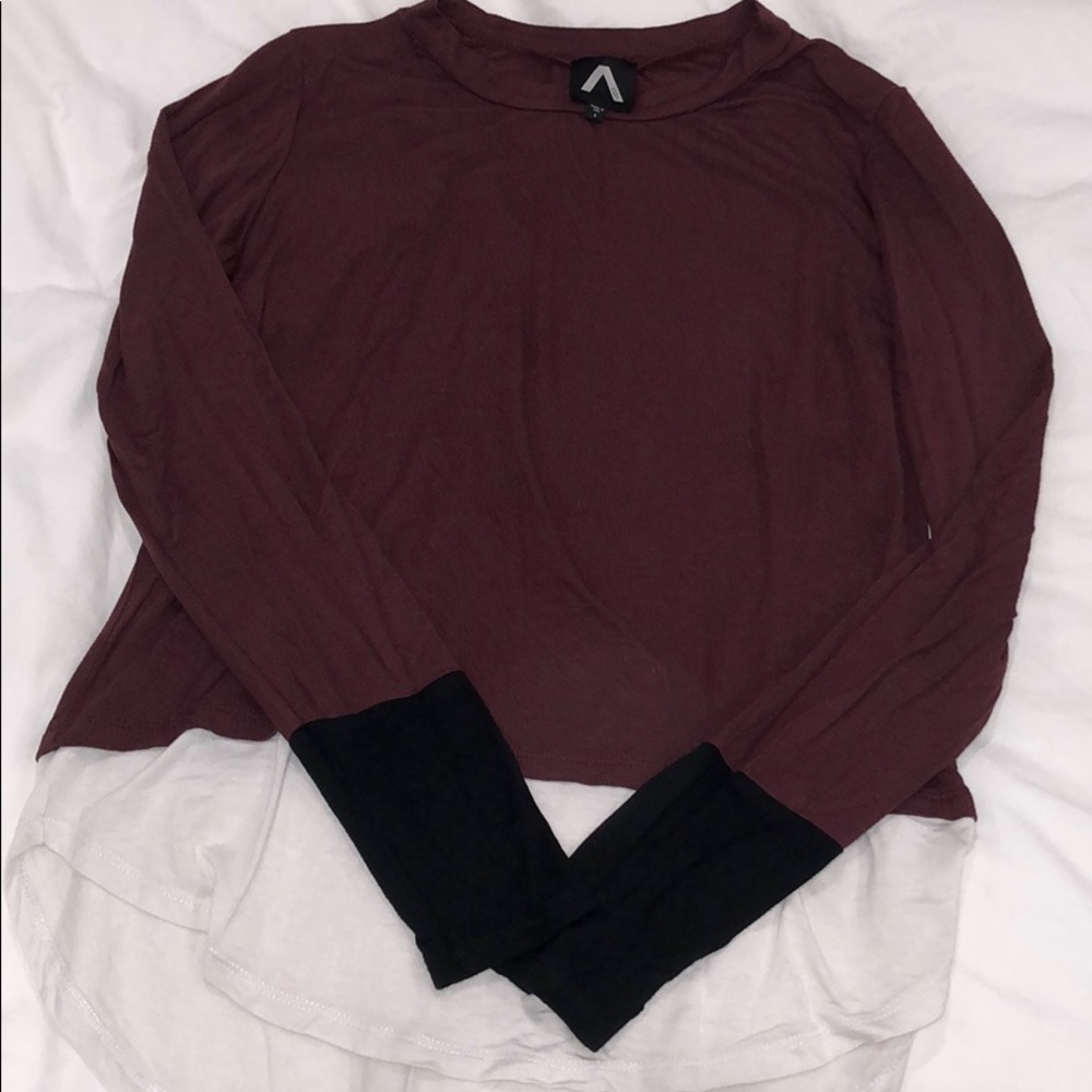 Long Sleeve Colorblock Tee